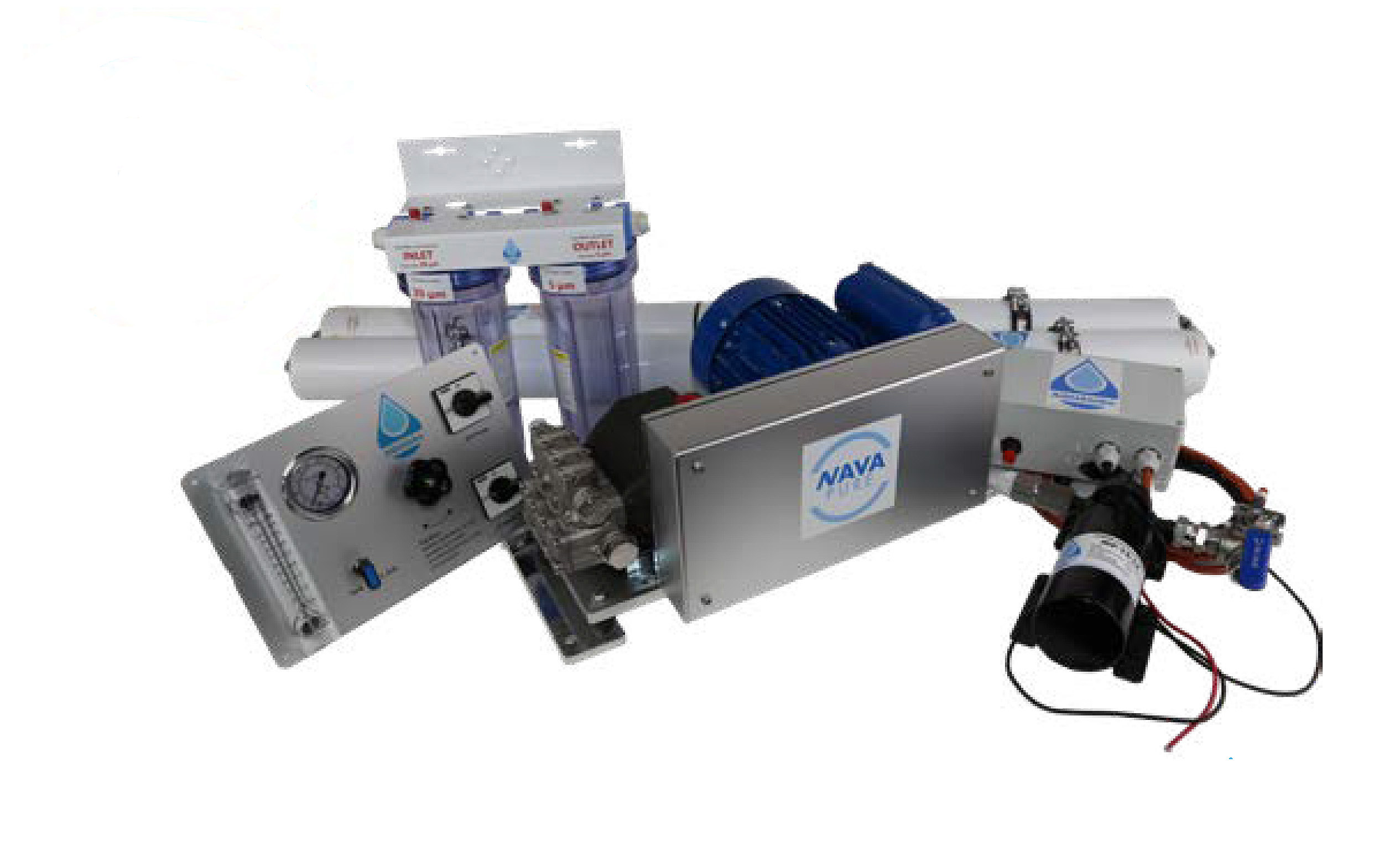 Wassermacher/Watermaker für Yachten und Boote – AQUAbibe NAVA PURE Umkehrosmose-System, in 12V-Bordnetze per Inverter integrierbar